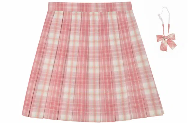 森女部落 小鹿兔软妹可爱学院风半身裙 粉色  开学季