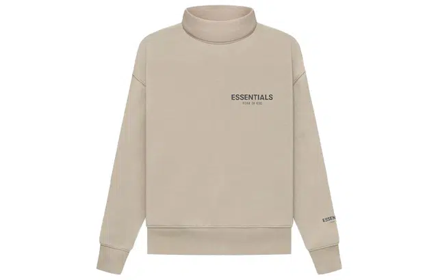 Fear of God Essentials FW21 Kids Pullover Mockneck StringTan Logo