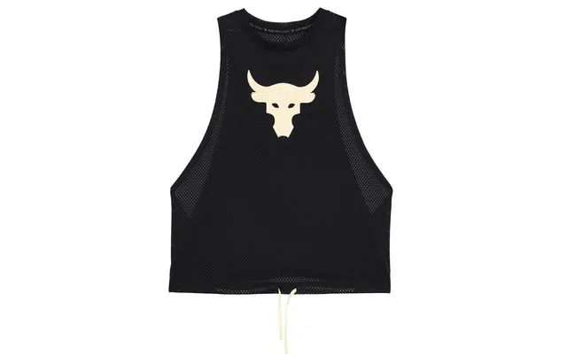 Under Armour Project Rock Animal Print Sleeveless Mesh Tank Top Black