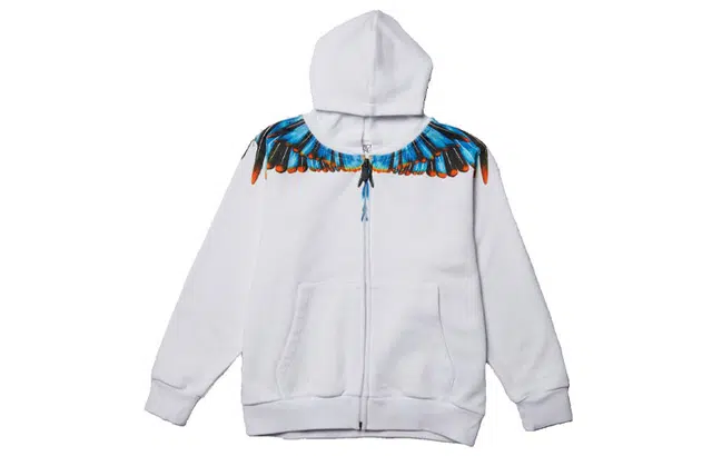 Marcelo Burlon Wing Print Zip Hoodie