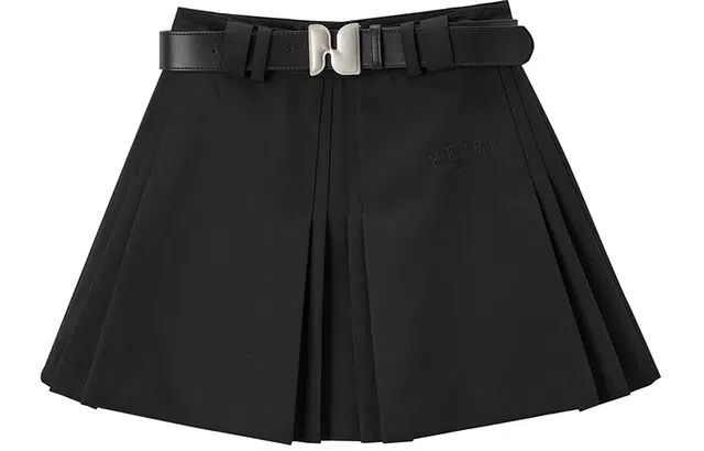 太平鸟 轻学院百褶裙短裙 女款 黑色