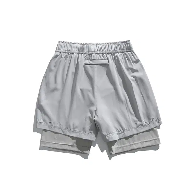 领航骆驼 美式简约潮流运动百搭舒适纯色轻便休闲短裤 男女同款