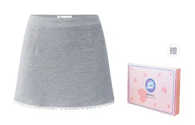 东鲸岁时记 短款中腰纯色休闲短裙 女款 灰色