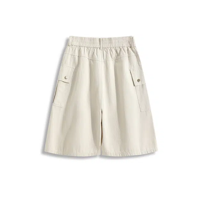 欧路得 美式工装潮牌宽松设计感复古街头阔腿五分休闲短裤 男款