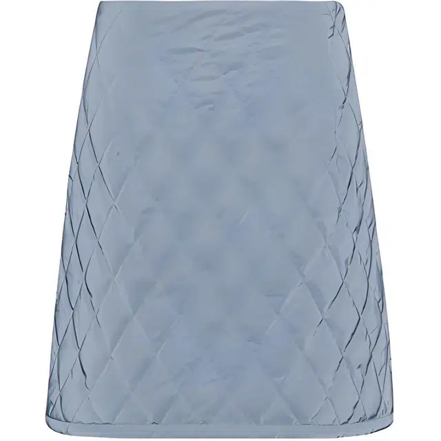 美洋 仿鲨鱼皮简约绗棉高腰休闲短裙 灰蓝色