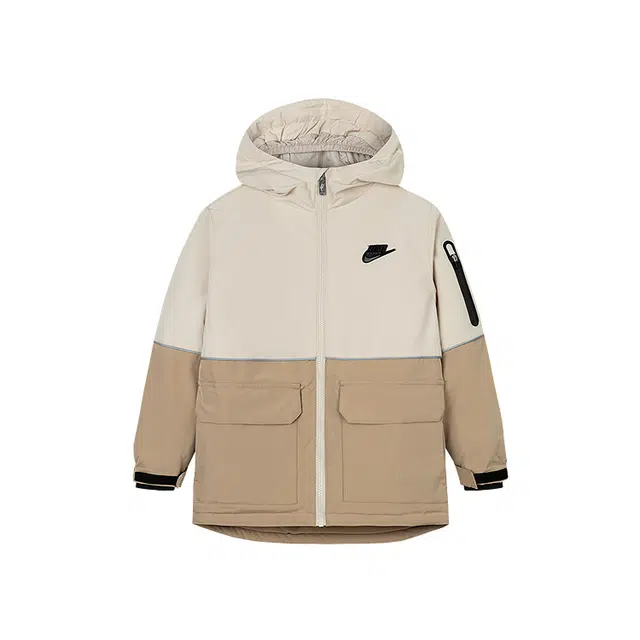 Nike Youth Hooded Zip Jacket White Sand