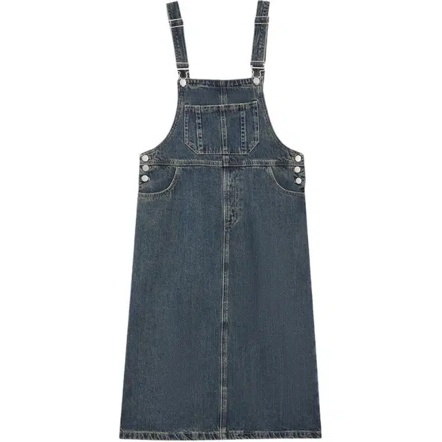 爱依服 韩版简约休闲通勤百搭无袖连衣裙 女款 牛仔蓝