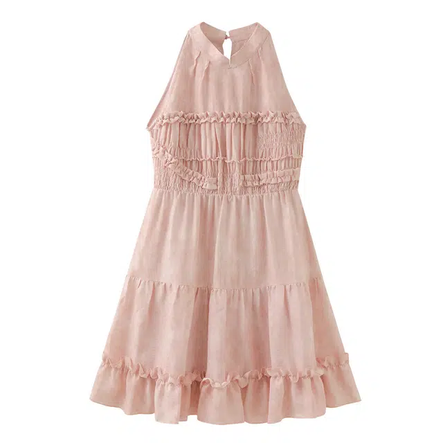 花栗鼠小姐 气质百搭合身无袖连衣裙 女款