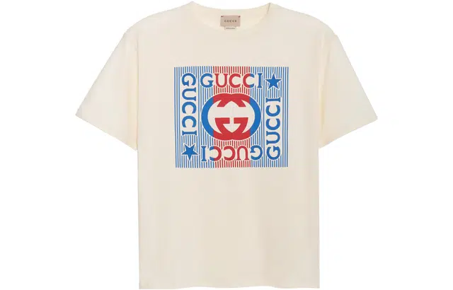Gucci Logo Print Ivory T-Shirt Kids