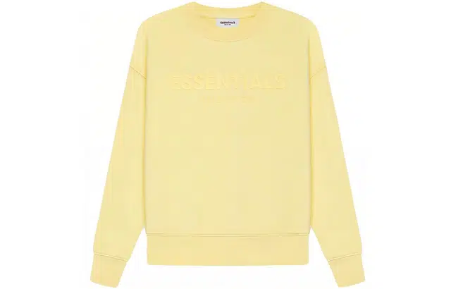 Fear of God Essentials SS21 Kids Pull-Over Crewneck YellowLemonade Logo