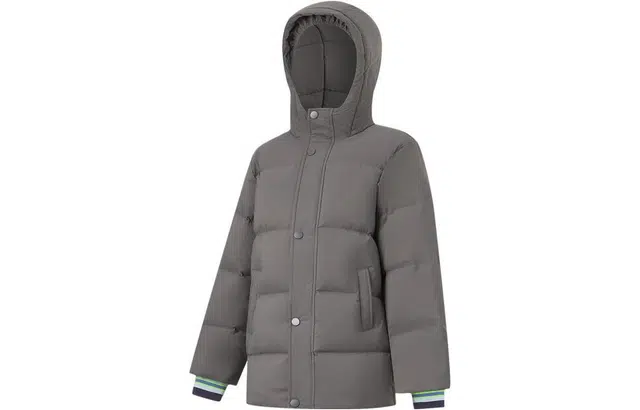 李宁儿童 拼接连帽中长款羽绒服 儿童款