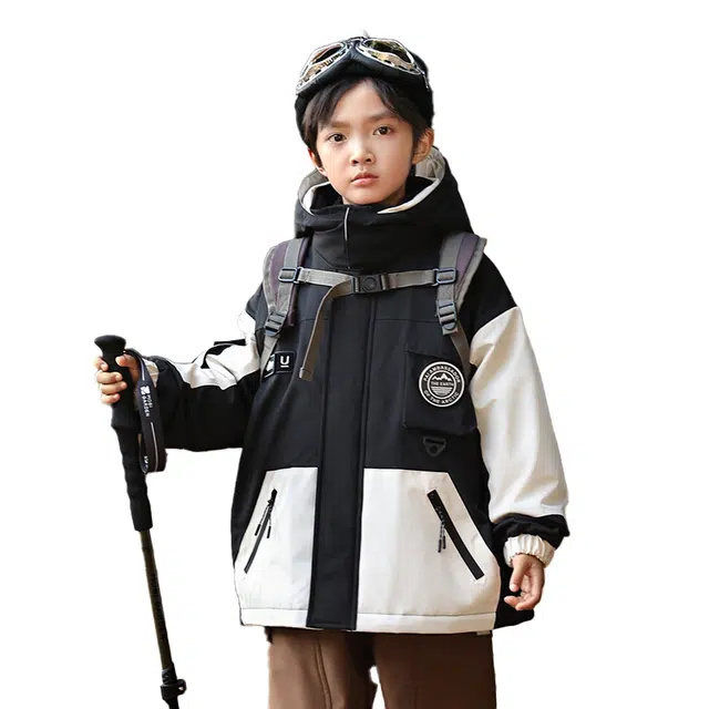 雅鹿棉衣 时尚洋气舒适百搭连帽拼色 青少年