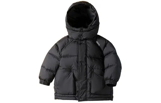 雅鹿 纯色短款加厚拉链长袖羽绒服 儿童款