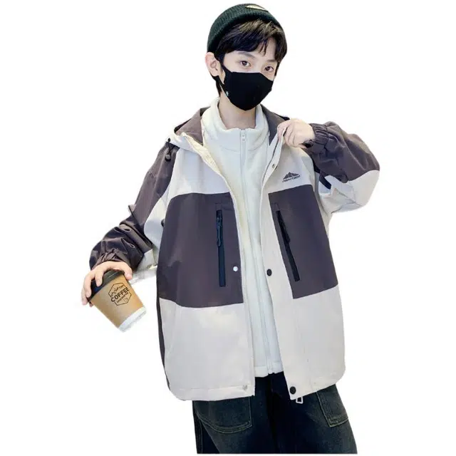 雅鹿 连帽舒适柔软百搭夹克外套 青少年