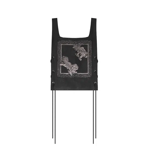 落金乌织造司原创明制汉服立领衬衫背心马甲背带连衣裙八分马面裙