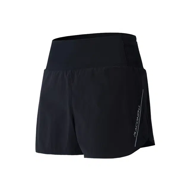 马孔多 简约字母图案舒适休闲百搭运动短裤 女款 黑色