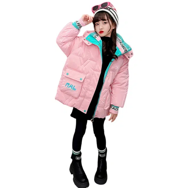 雅鹿棉衣 连帽时尚拉链字母长袖 青少年