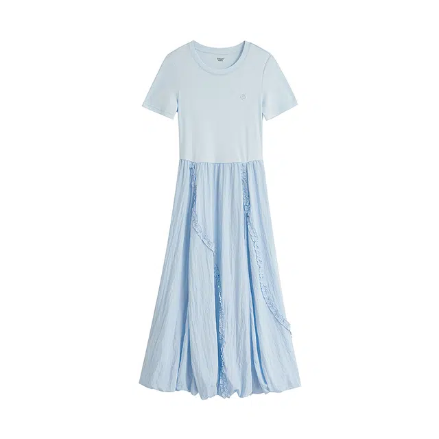 茵曼 舒适气质时尚长袖连衣裙 女款