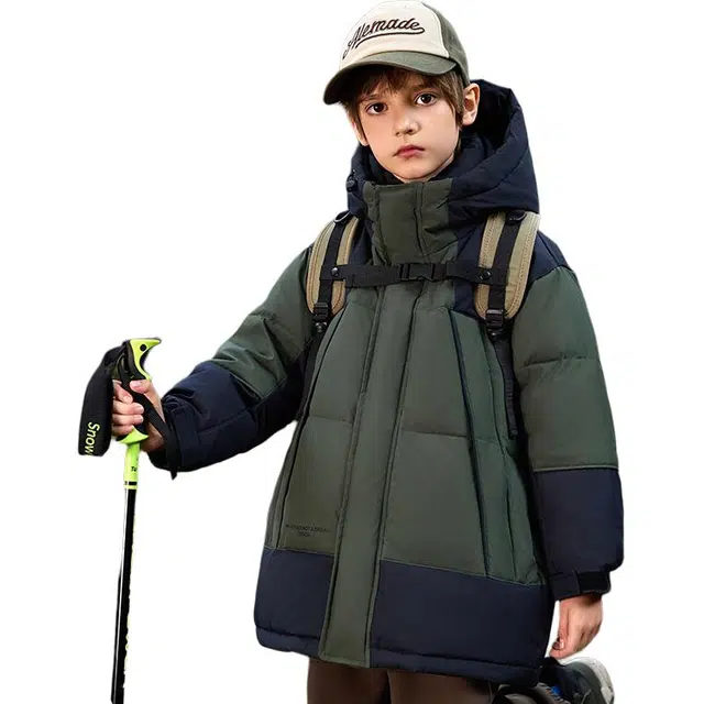 雅鹿 连帽舒适亲肤柔软羽绒服 青少年