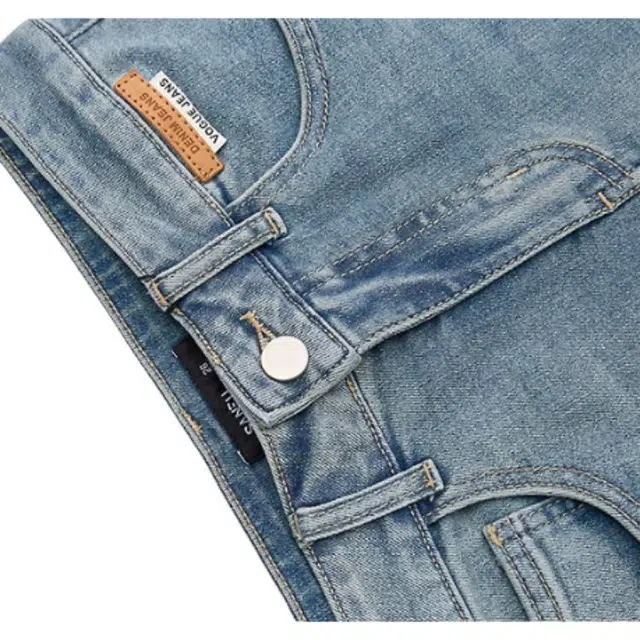 三福 直筒简约通勤牛仔裤 女款 浅蓝色