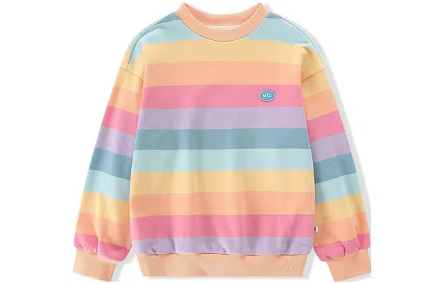 梦特娇 童装 圆领潮流休闲圆领卫衣 女童 彩色