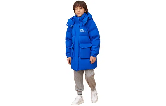 坦博尔 中长款可脱卸帽舒适保暖加厚羽绒服 儿童款
