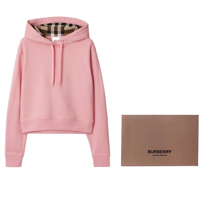 Burberry Cropped Cotton Hoodie