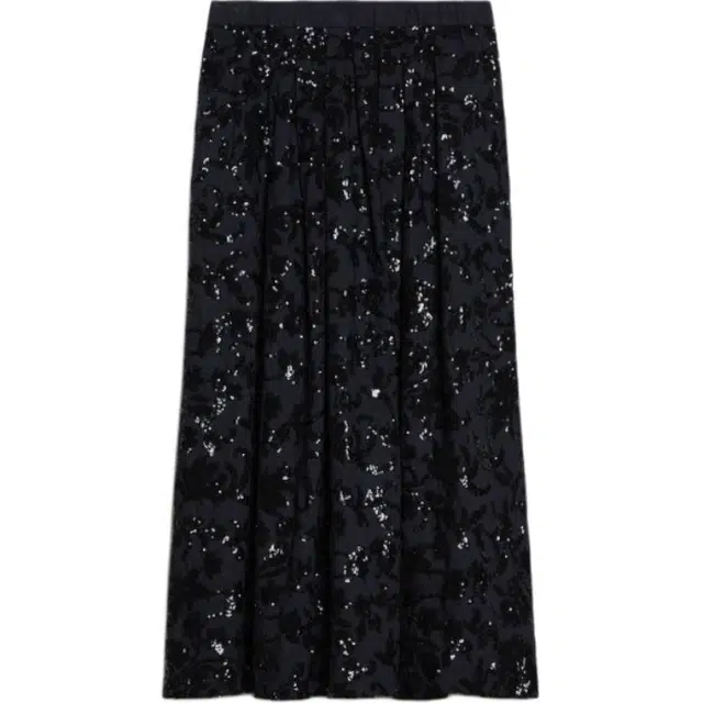 WEEKEND MaxMara Nome Wide Cotton Skirt With Sequins