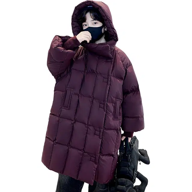 木木屋 连帽洋气纯色休闲长袖羽绒服 青少年