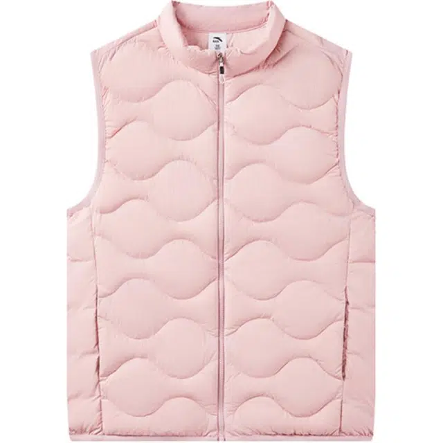 安踏儿童 热羽甲系列 轻薄舒适保暖羽绒马甲 粉色 青少年