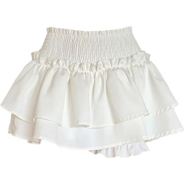 哒头下雨不愁 蓬蓬裙高腰显瘦少女风休闲短裙 女款