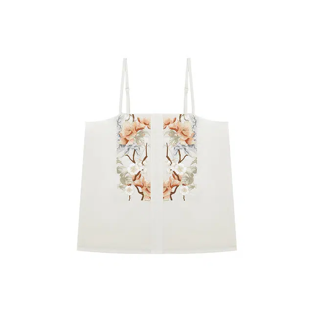 织造司苏扶原创宋制汉服飞机袖长袖短衫改良植物花卉绣花主腰三裥长裙夏季通勤