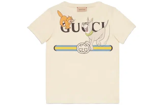 Gucci Animal Logo T-Shirt Kids Off-White
