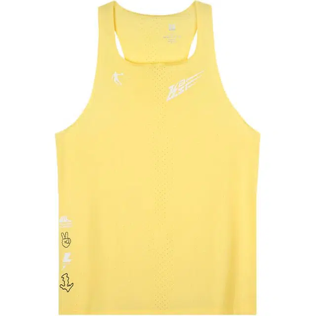 乔丹 飞影 休闲薄款舒适运动宽松透气背心 男款 樱草黄