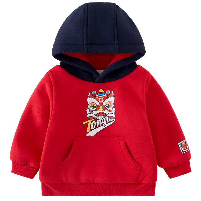 童泰婴儿卫衣春秋季男女宝宝加绒加厚连帽衣服儿童休闲外出上衣