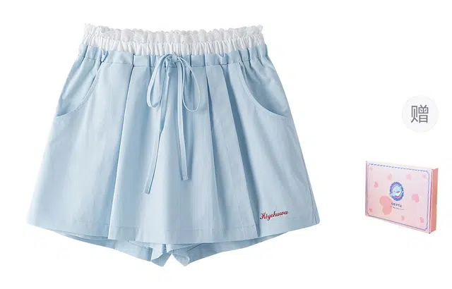 东鲸岁时记 通勤简约高腰休闲短裙 女款 蓝色