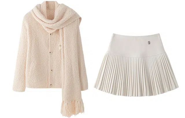 东鲸岁时记 学院风宽松韩系穿搭开衫单排扣裙装套装 女款