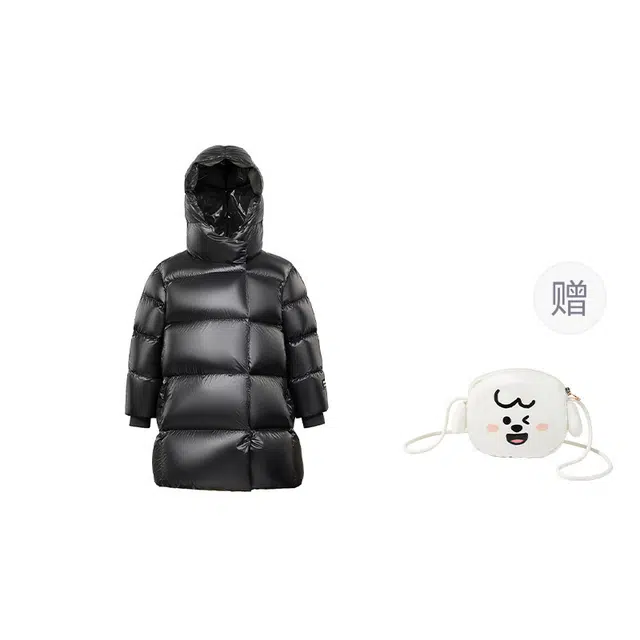高梵 轻盈舒适柔软百搭羽绒服 黑色 中小童