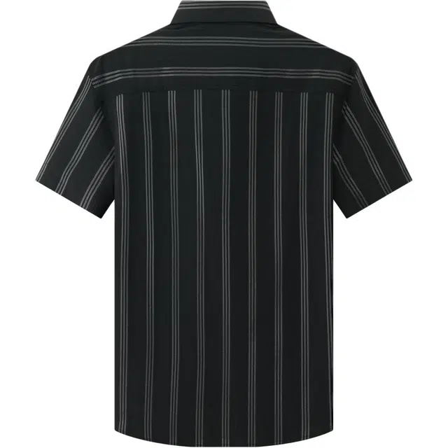 爱登堡 探索主题轻奢休闲百搭夏日通勤穿搭条纹短袖翻领衬衫 男款