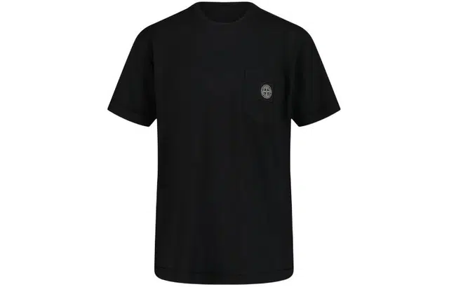 Stone Island Kids Logo Print T-Shirt Black