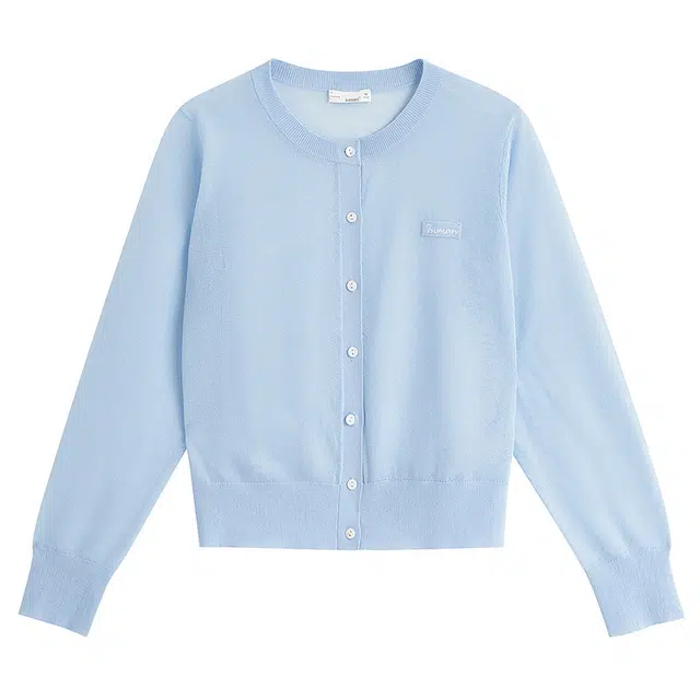 茵曼 刺绣法式长袖外套针织衫 女款