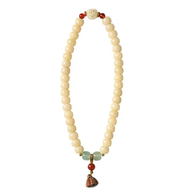 郁馨 好运莲蓬温柔文艺小清新双圈盘玩叠戴佛珠手饰 本命年转运考研考试上岸 学业有成#好运 菩提根 手串 男女同款情侣款