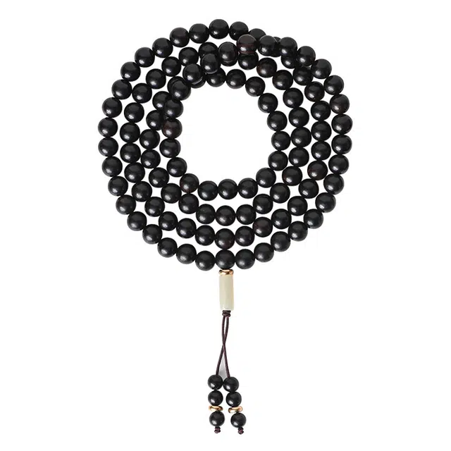 静范 古风简约  手持盘玩禅意串珠 多圈叠戴念珠 水逆退散 平安喜乐 #好运 黑檀 手串 男女同款情侣款