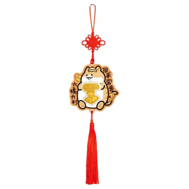 曼卡龙 剪纸小像 金 挂件 女款