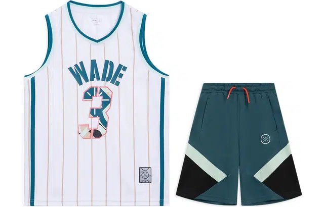 李宁儿童字母数字适中休闲运动套装 夏 儿童款