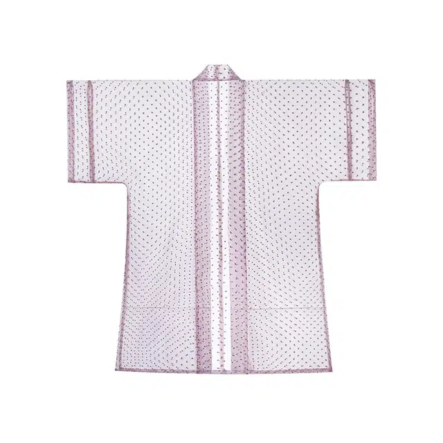 织造司 宋制欧根纱七分袖长干寺半臂汉服 女款 紫色