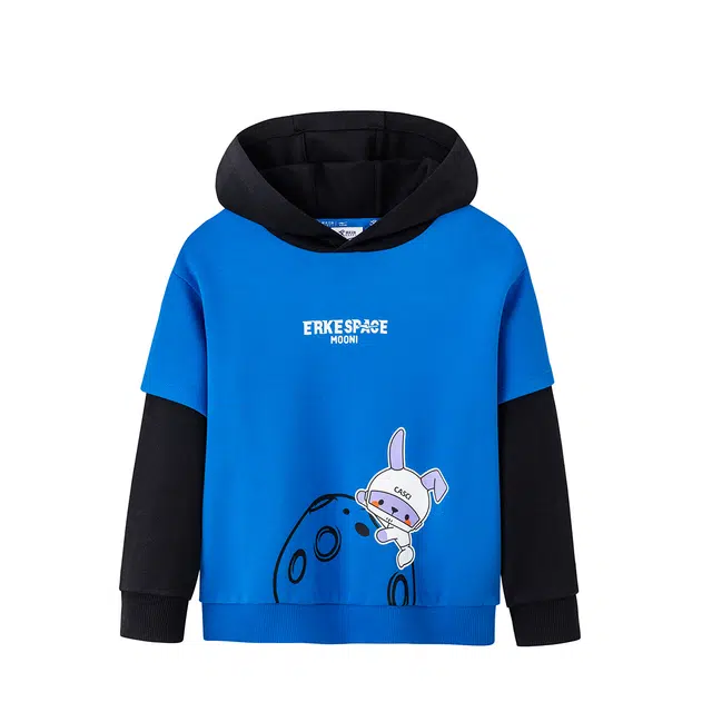 鸿星尔克儿童卫衣 连帽舒适亲肤 中小童