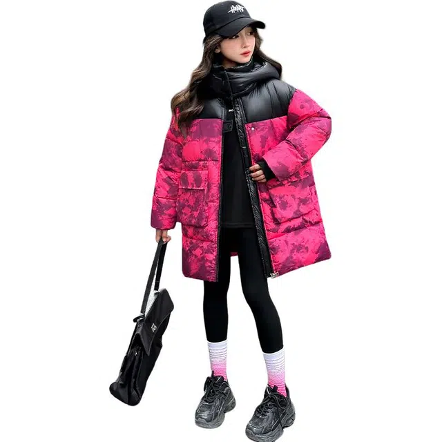 雅鹿棉衣 连帽舒适洋气长袖拼色 青少年