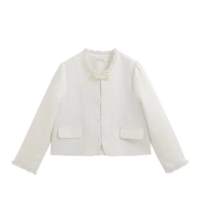 英氏 时尚洋气纯色宽松长袖夹克外套 青少年