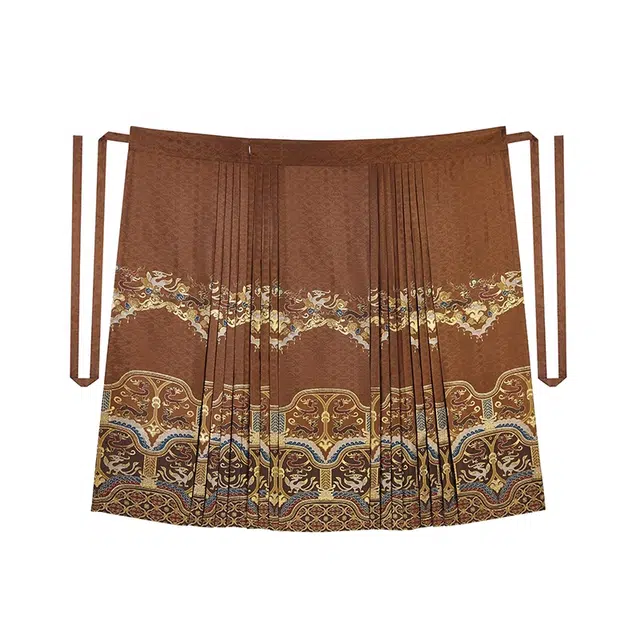 栗壳织造司原创明制汉服织金仿妆花马面裙女上衣搭配秋冬毛衣大衣